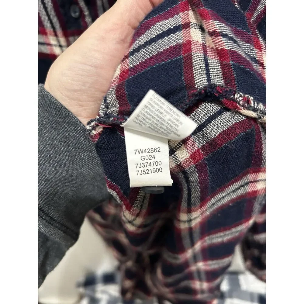 Lucky Brand Shirt Womens Medium Bungalow Plaid Soft Long Sleeve Button Slit Back - Picture 6 of 8
